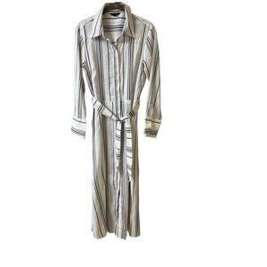 Massimo Dutti maxi shirt dress ties at waist sz 8